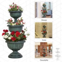 Blumentopf Dreistufige Chelsea Pflanzkübel Vintage grün