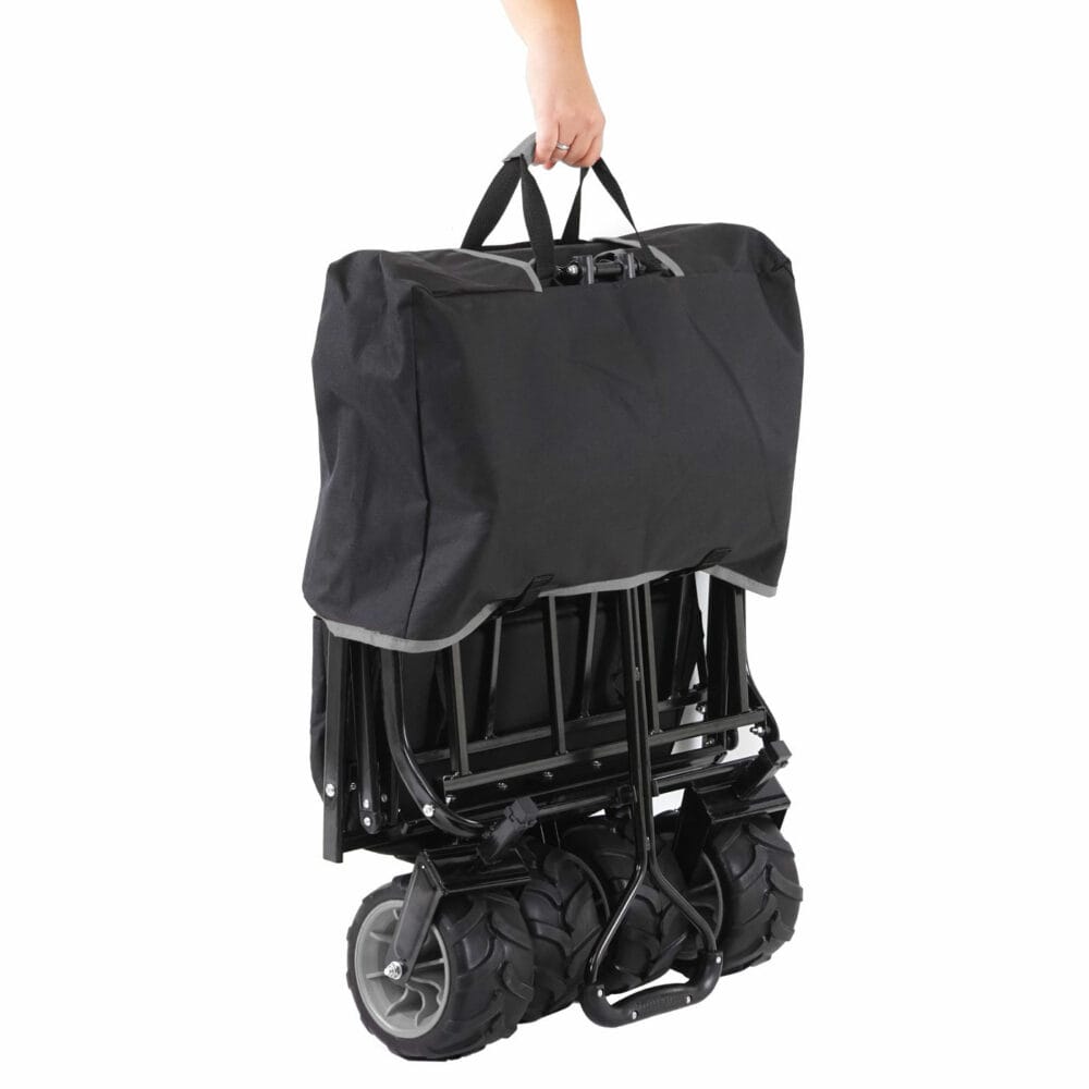 Bollerwagen Geländereifen klappbar ~ Hecktasche/Abdeckung + Kühltasche