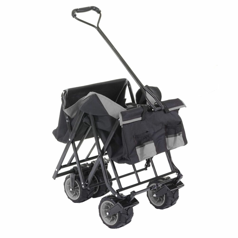Bollerwagen Geländereifen klappbar ~ schwarz/grau