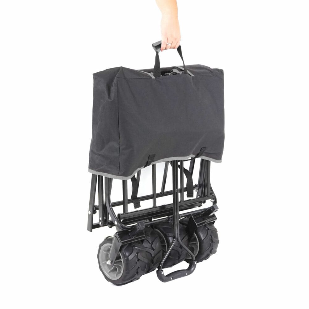 Bollerwagen Geländereifen klappbar ~ schwarz/grau