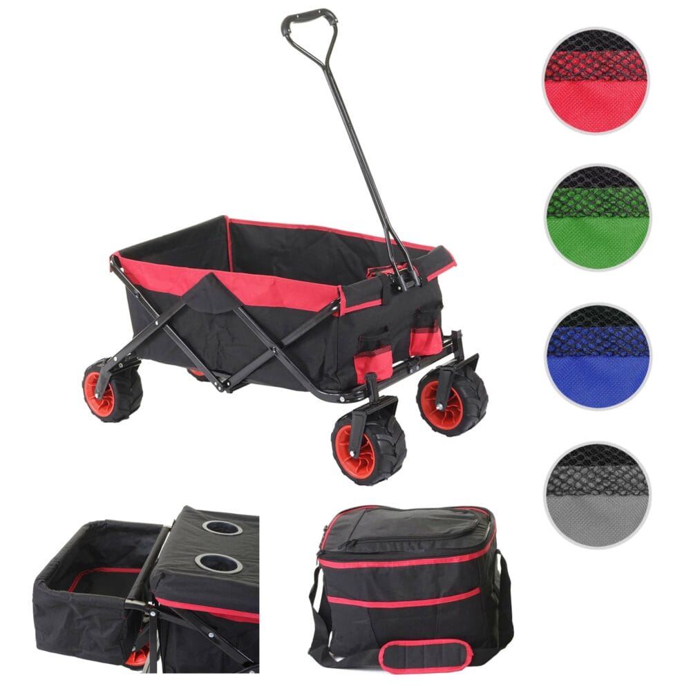 Bollerwagen Geländereifen klappbar ~ schwarz/grau