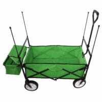 Bollerwagen Leiterwagen Handwagen klappbar ~ Dach/Hecktasche grün