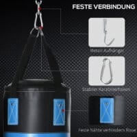 Boxsack-Set mit Boxhandschuhen Gefüllt 100 KG Ø25 x 72cm