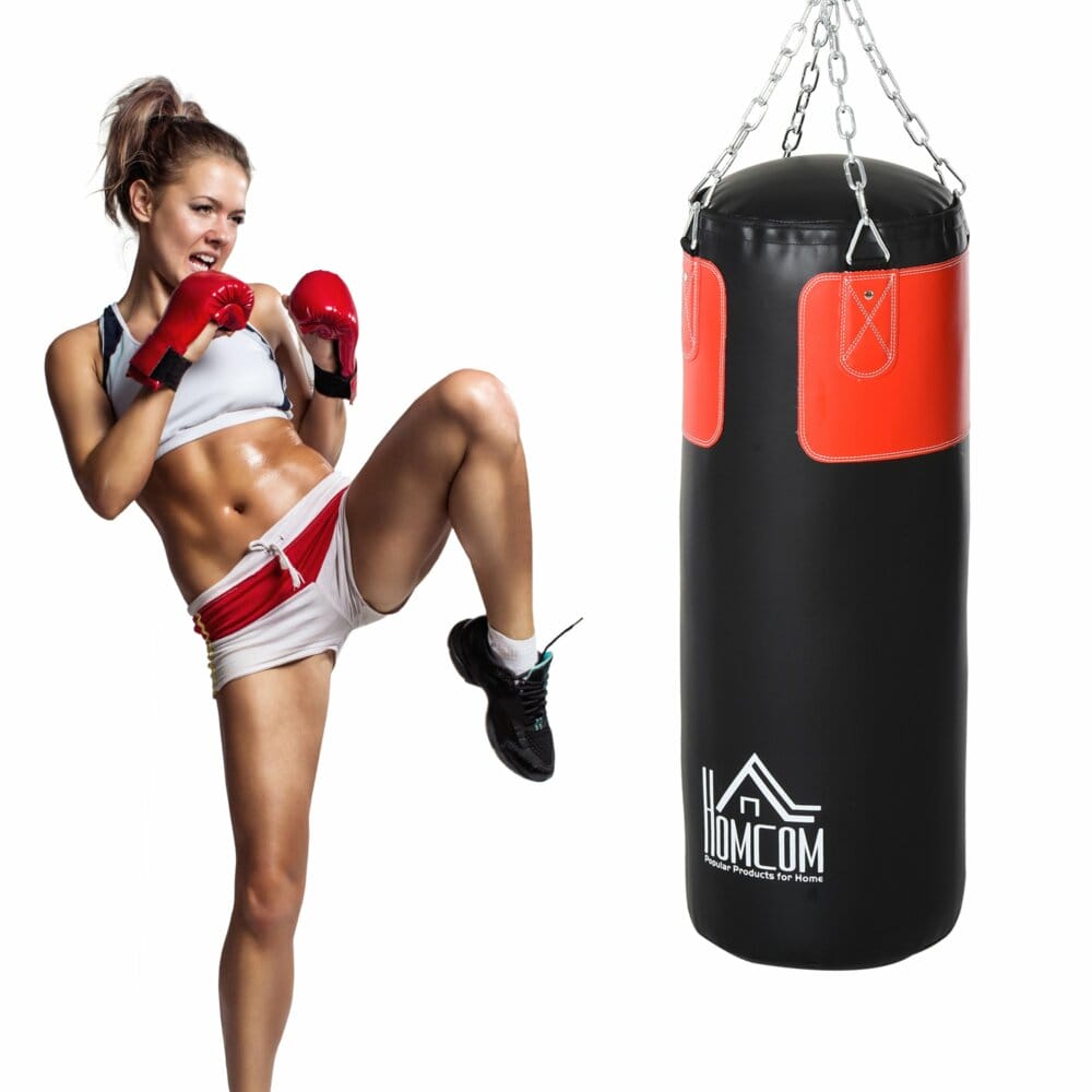 Boxsack-Set mit Boxhandschuhen Gefüllt 16 KG Ø30 x 80 cm