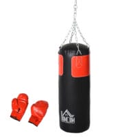 Boxsack-Set mit Boxhandschuhen Gefüllt 16 KG Ø30 x 80 cm