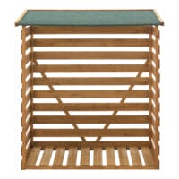 Brennholzunterstand 123x116x64cm Natur Tannenholz