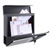 Briefkasten Alfstedt  37x37x10.5 cm Stahl Anthrazit/Silber