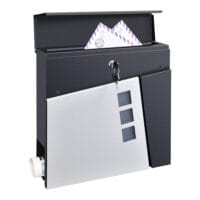 Briefkasten Alfstedt  37x37x10.5 cm Stahl Anthrazit/Silber