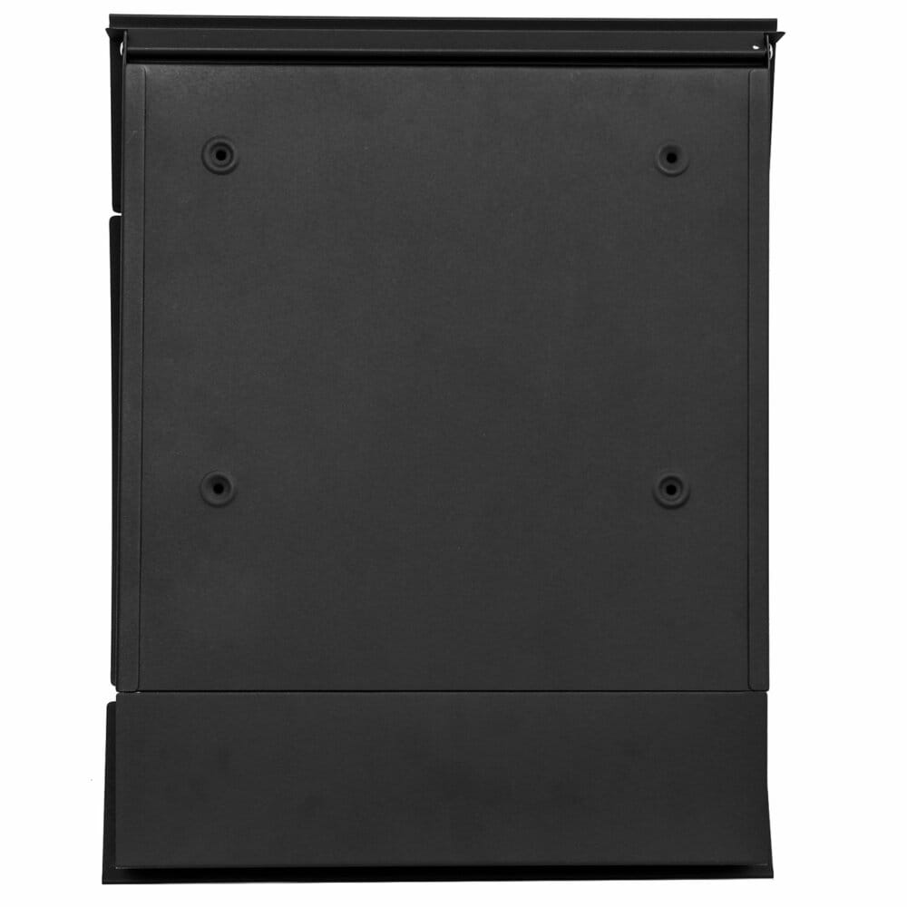 Briefkasten mit Zeitungsfach pulverbeschichtet schwarz