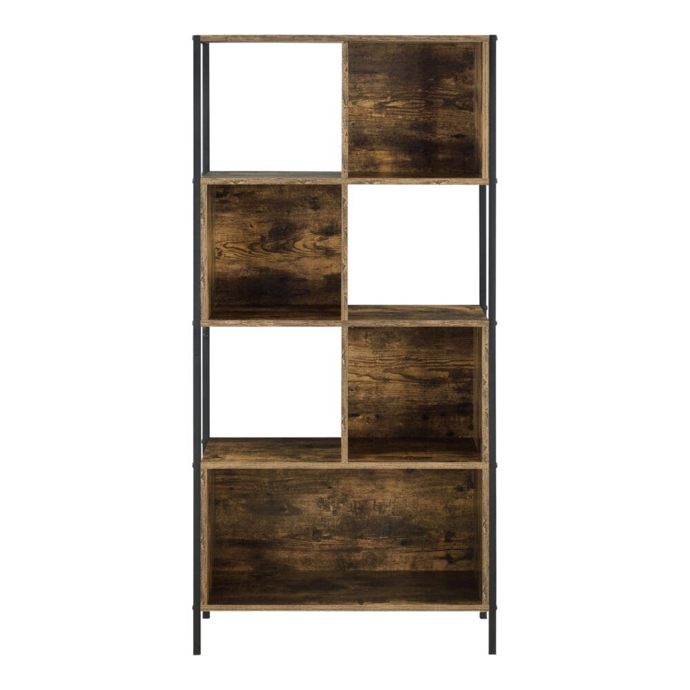 Bücherregal Flakstad 153x73x30cm Dunkler Holzton