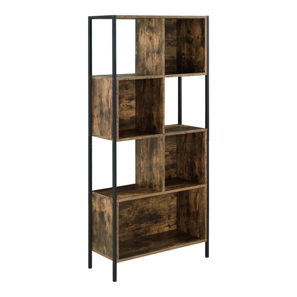 Bücherregal Flakstad 153x73x30cm Dunkler Holzton