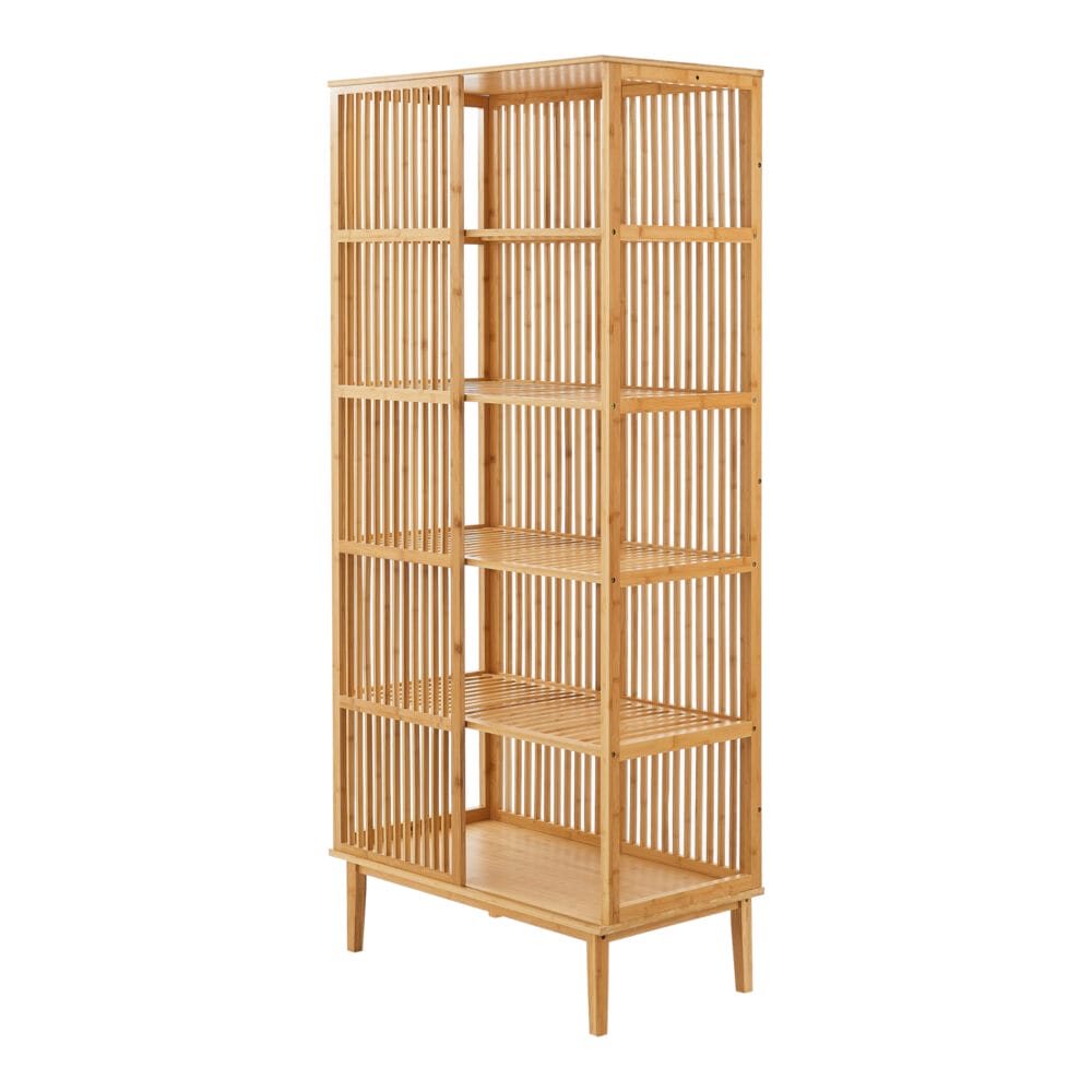 Standregal Carius Bambus Bücherregal 185x80x45cm