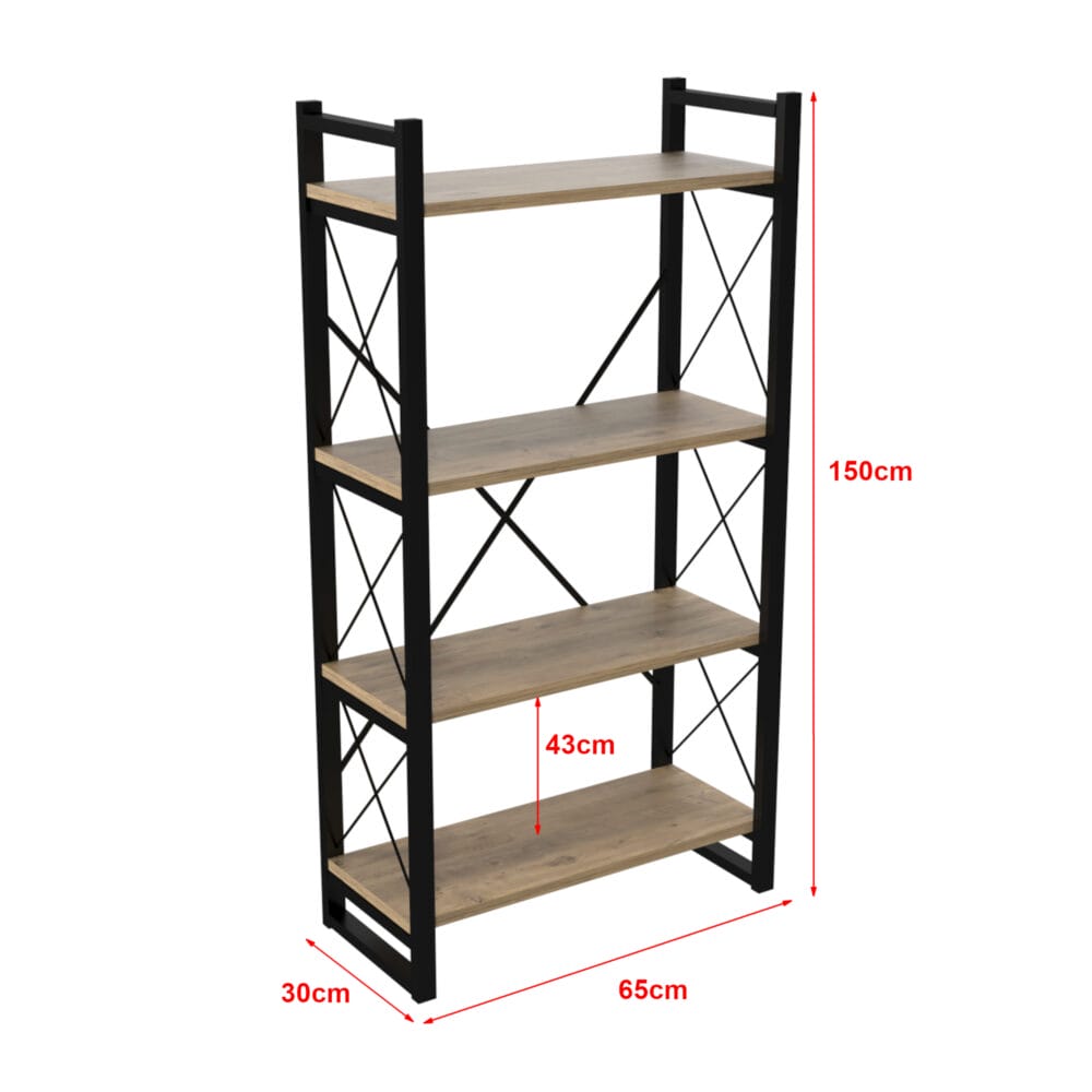 Standregal Campos mit 4 Ablagen 150x65x30cm