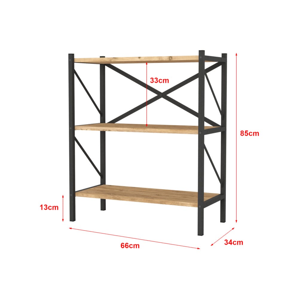 Bücherregal Vanylven 85x66x34cm Eiche