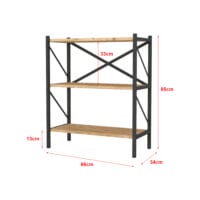 Bücherregal Vanylven 85x66x34cm Eiche