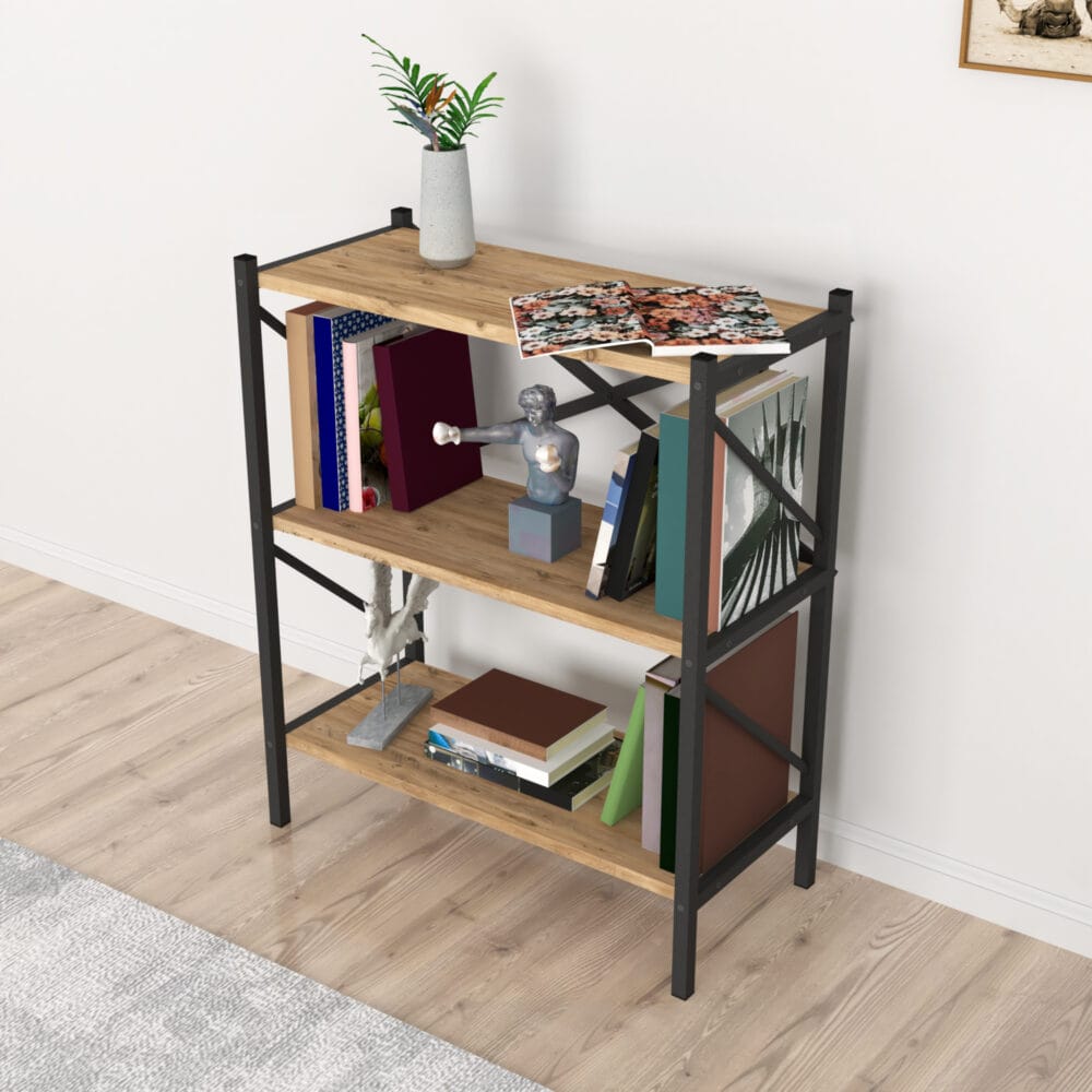 Bücherregal Vanylven 85x66x34cm Eiche