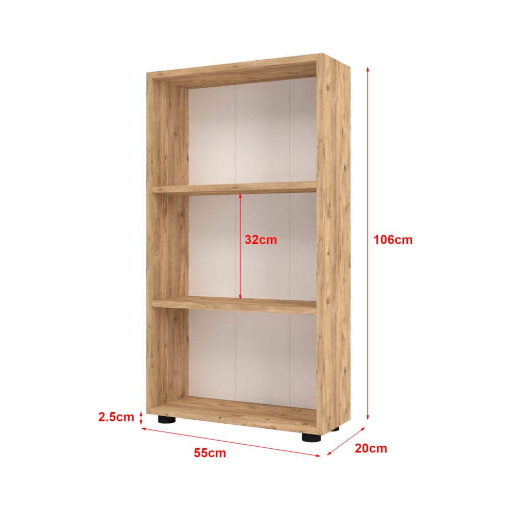 Bücherregal Vara 106x55x20cm Eiche