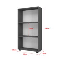 Bücherregal Vara 106x55x20cm Anthrazit