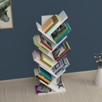 Bücherregal Tranås 121x44x22cm Weiss