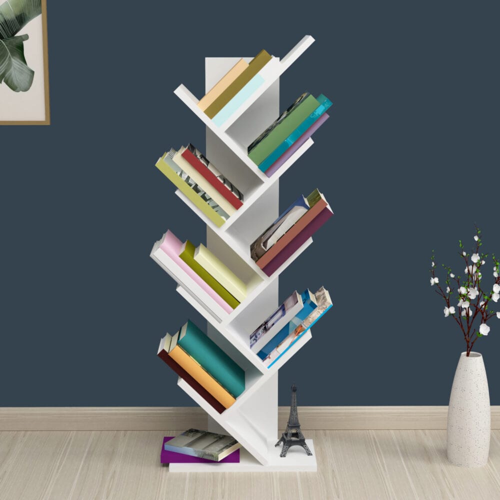 Bücherregal Tranås 121x44x22cm Weiss