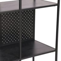 Bücherregal Ingå 144x75x35cm Metall Schwarz matt