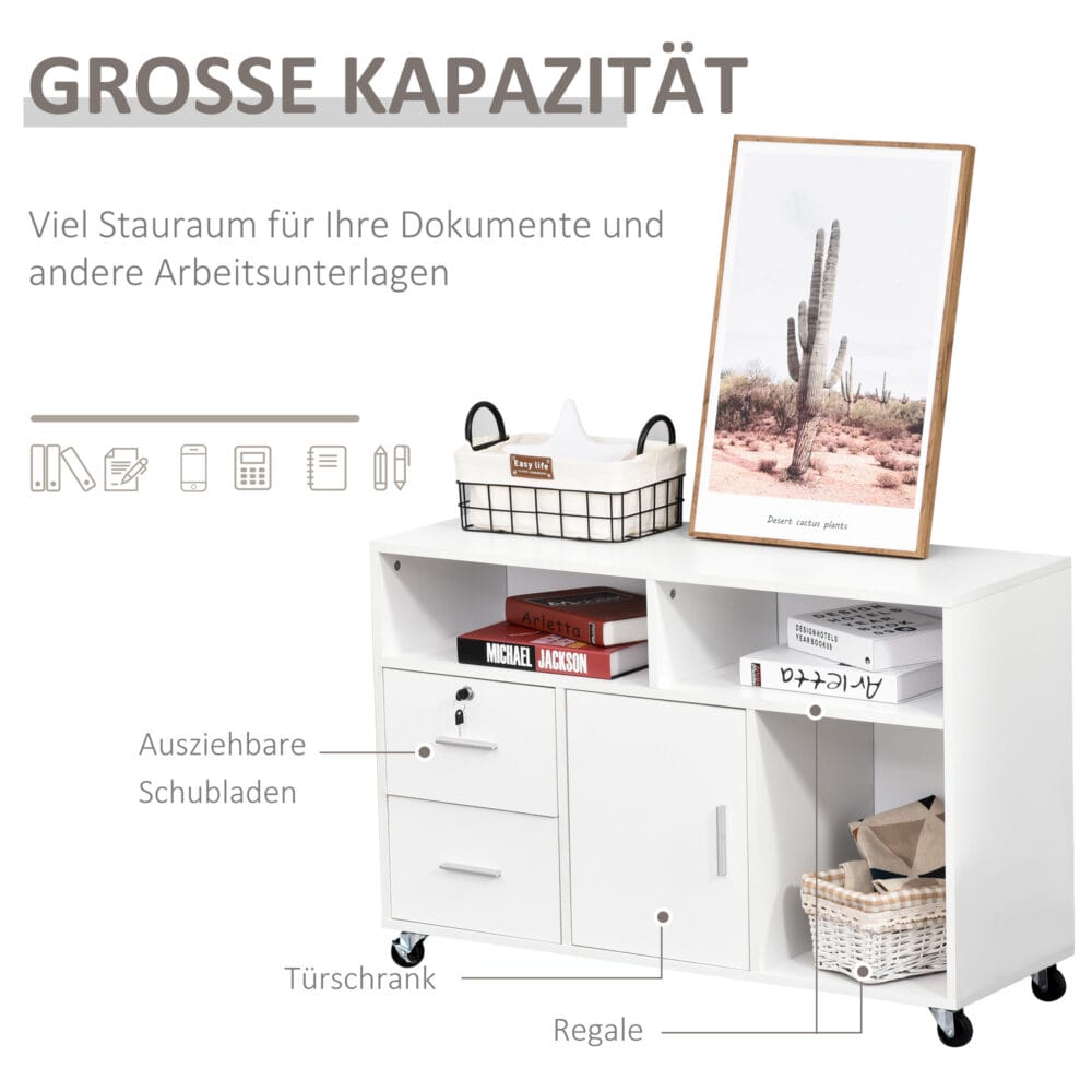 Büroschrank Bürocontainer mit Rollen Aktenschrank
