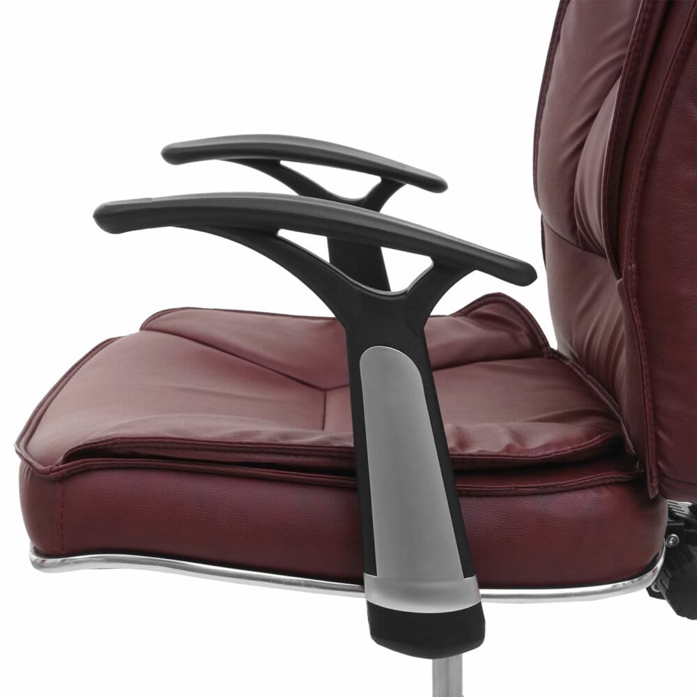 Bürostuhl 150kg belastbar Chefsessel Kunstleder bordeaux