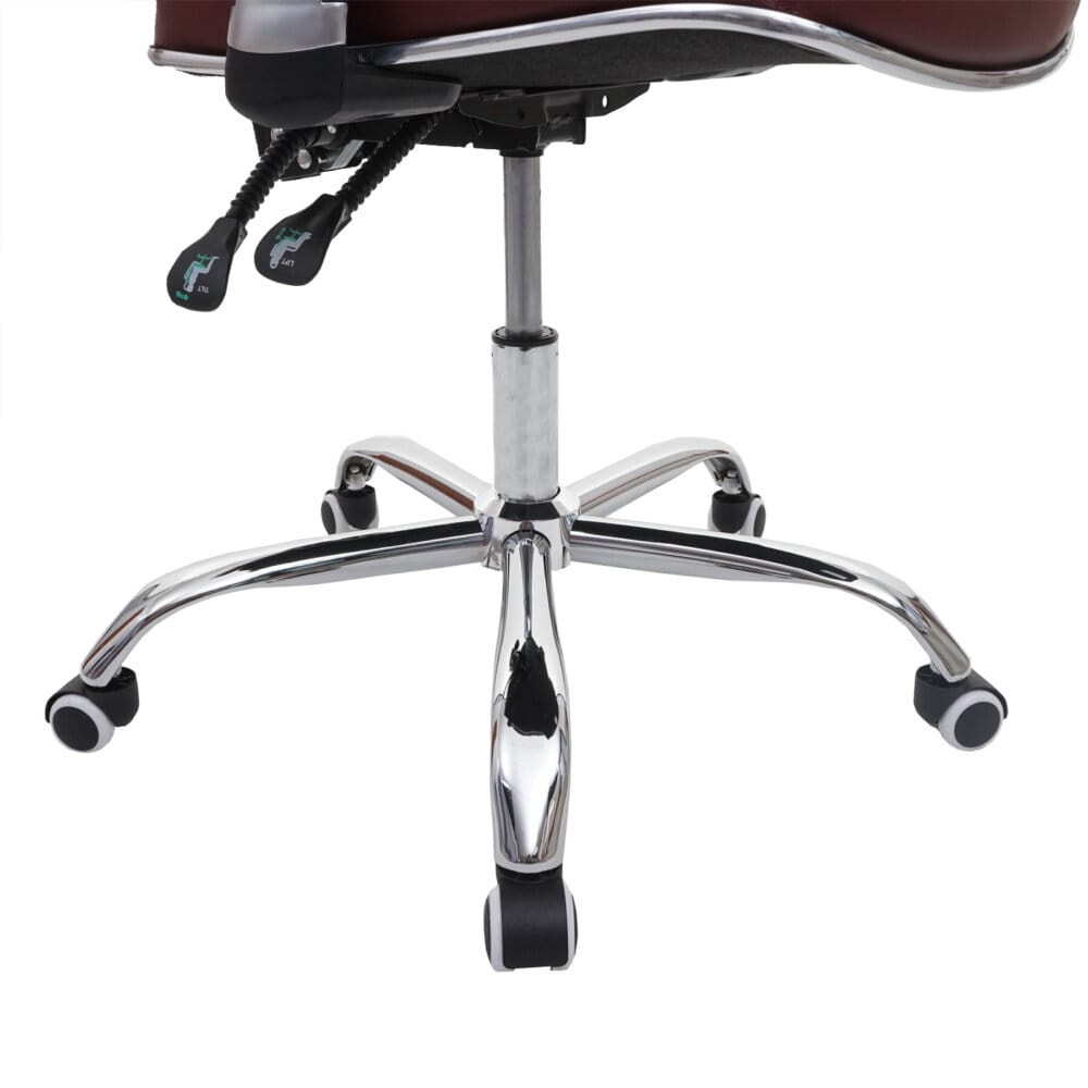 Bürostuhl 150kg belastbar Chefsessel Kunstleder bordeaux