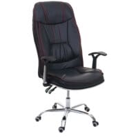 Bürostuhl 150kg belastbar Chefsessel Kunstleder schwarz