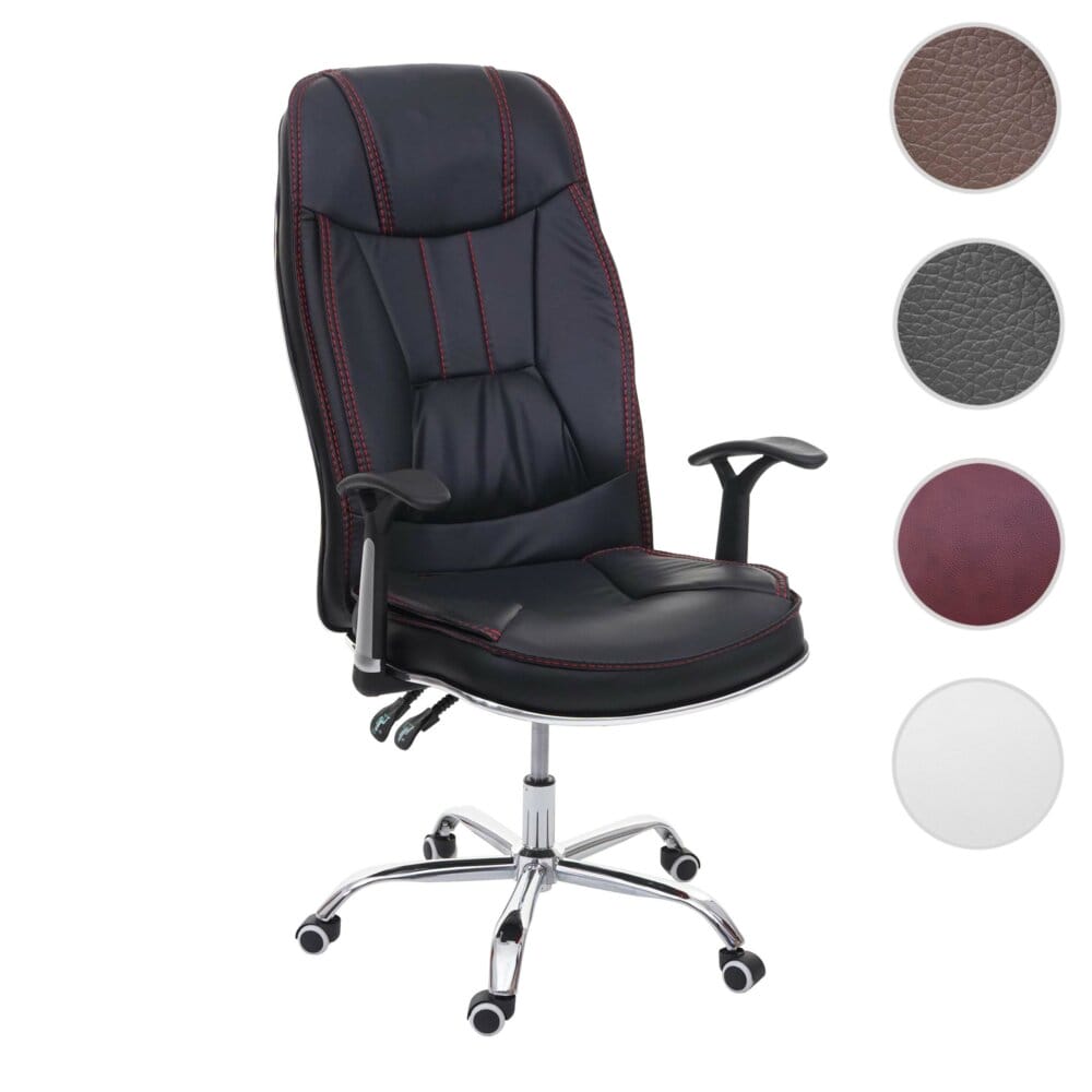 Bürostuhl 150kg belastbar Chefsessel Kunstleder schwarz