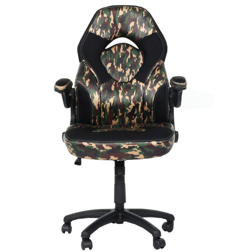 Bürostuhl Andalusien ergonomisch verstellbare Armlehne camouflage-schwarz