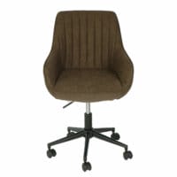 Bürostuhl Bowl mit Armlehne höhenverstellbar Stoff/Textil braun