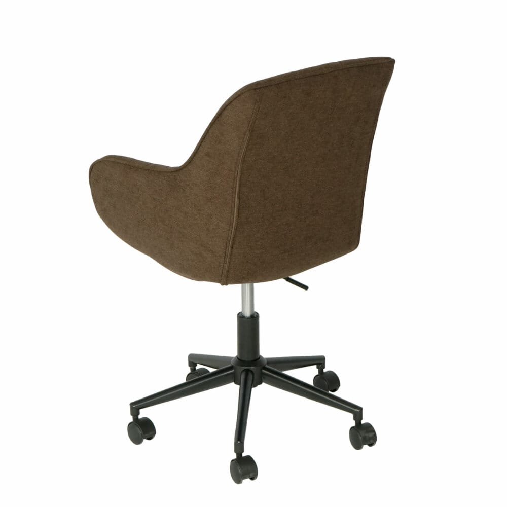 Bürostuhl Bowl mit Armlehne höhenverstellbar Stoff/Textil braun