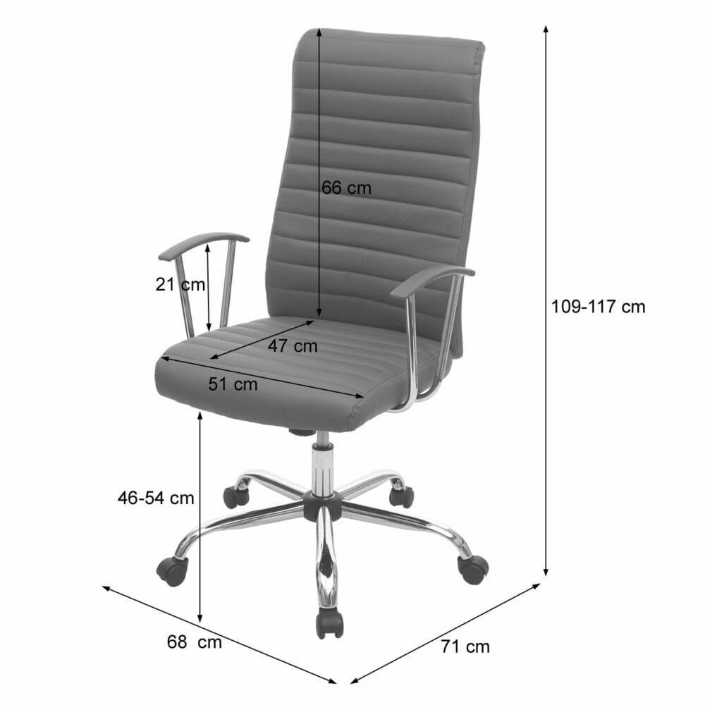 Bürostuhl Cagliari ergonomische Form braun