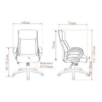 Bürostuhl Chefsessel Stoff / Textil Schwarz