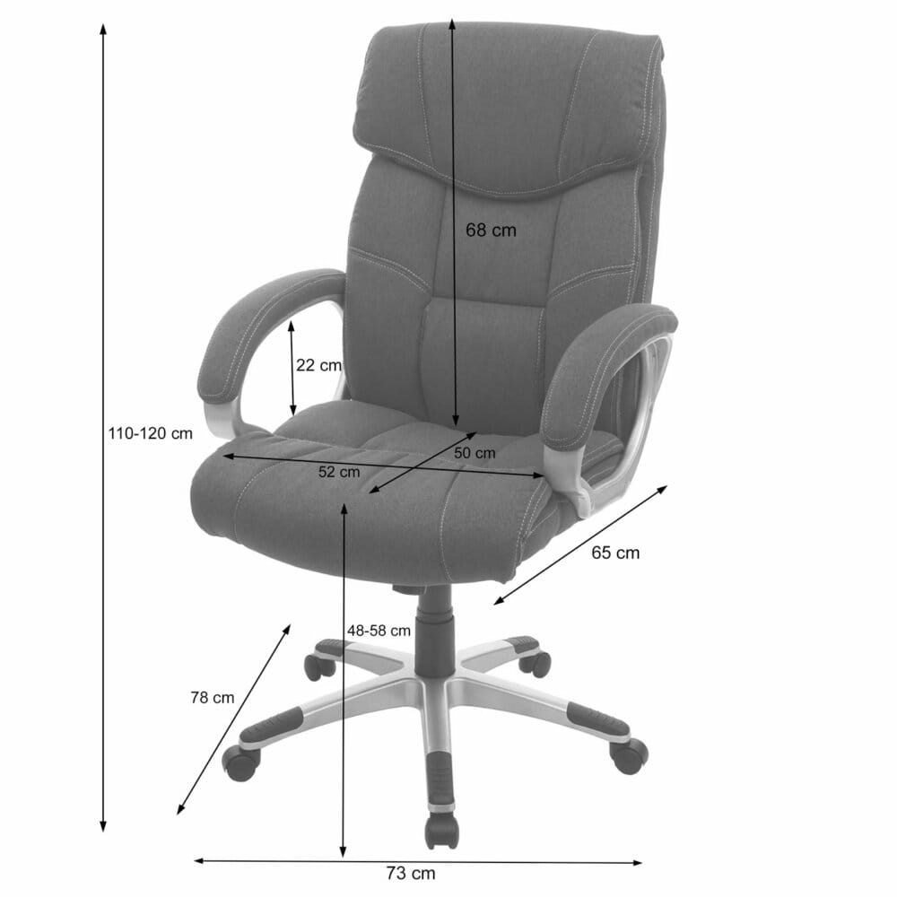 Bürostuhl Chefsessel Kunstleder taupe-grau