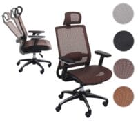 Bürostuhl Córdoba ergonomisch Kopfstütze Stoff/Textil mandarin