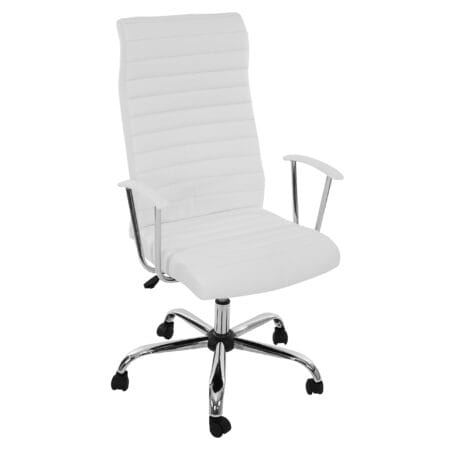 Bürostuhl Drehstuhl Chefsessel Cagliari ergonomische Form ~ weiss