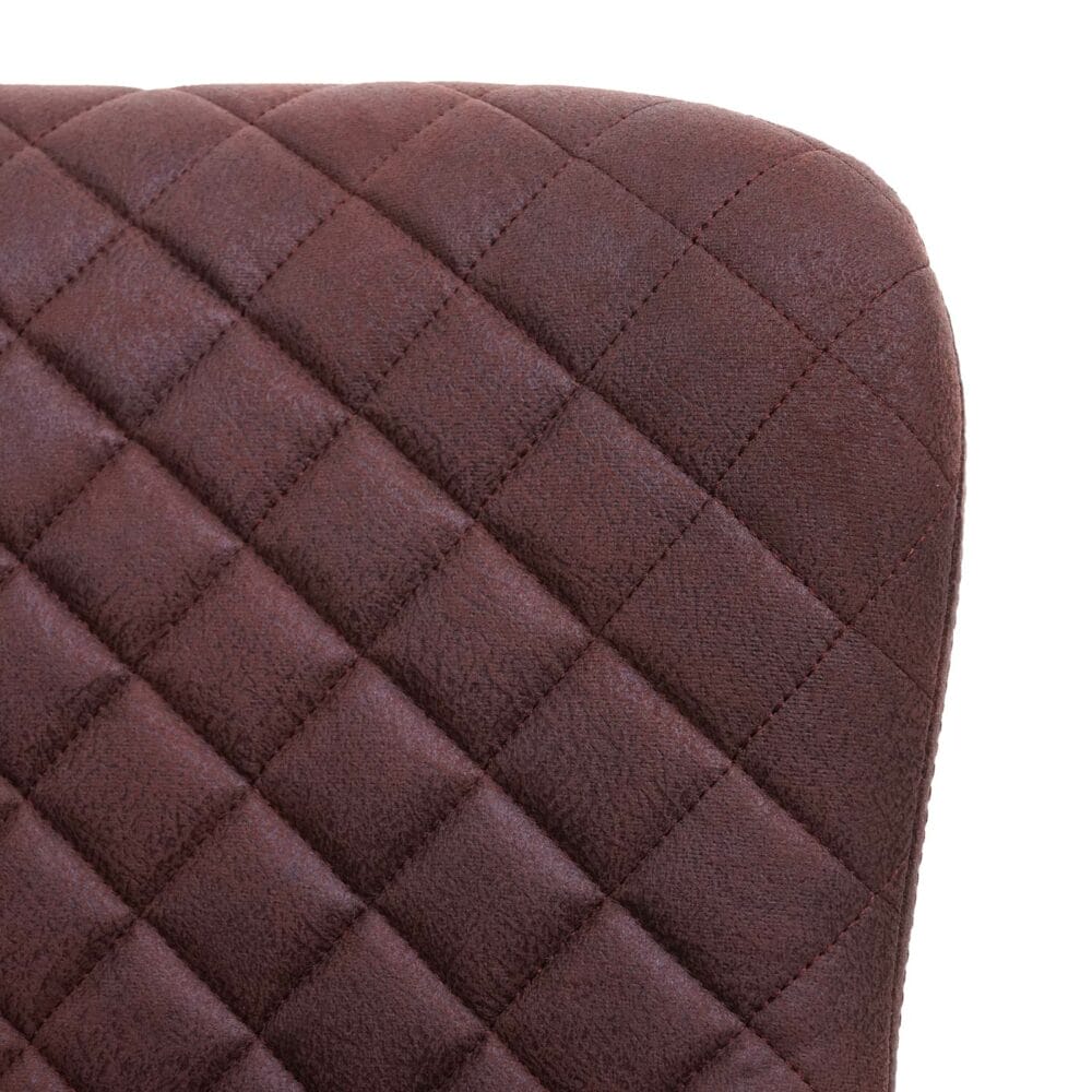 Bürostuhl Drehstuhl Vintage Metall ~ Stoff/Textil braun