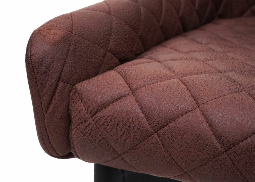 Bürostuhl Drehstuhl Vintage Metall ~ Stoff/Textil braun
