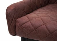 Bürostuhl Drehstuhl Vintage Metall ~ Stoff/Textil braun