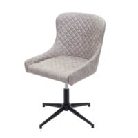 Bürostuhl Drehstuhl Vintage Metall ~ Stoff/Textil grau