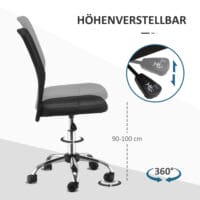 Bürostuhl Ergonomisch Höhenverstellbarer Schreibtischstuhl 360°