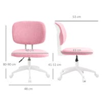 Bürostuhl Ergonomischer Schreibtischstuhl Höhenverstellbarer Rosa