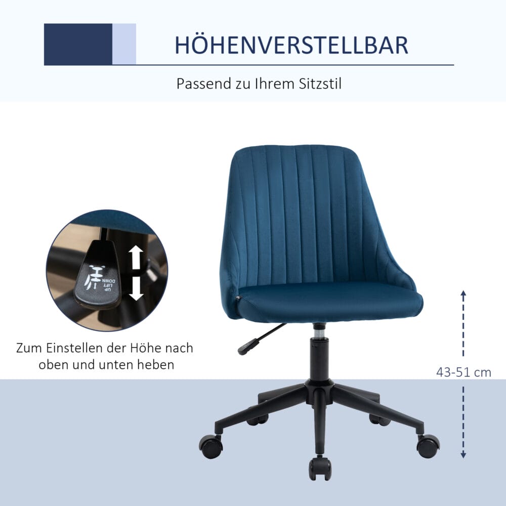 Bürostuhl Ergonomisches Liniendesign 360° drehbar