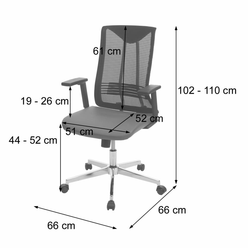 Bürostuhl JAM-J53 ergonomisch Kunstleder schwarz