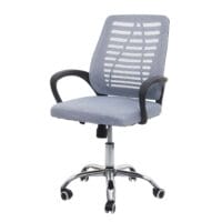 Bürostuhl Madrid ergonomische Rückenlehne Netzbezug Stoff/Textil grau