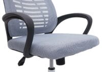 Bürostuhl Madrid ergonomische Rückenlehne Netzbezug Stoff/Textil grau