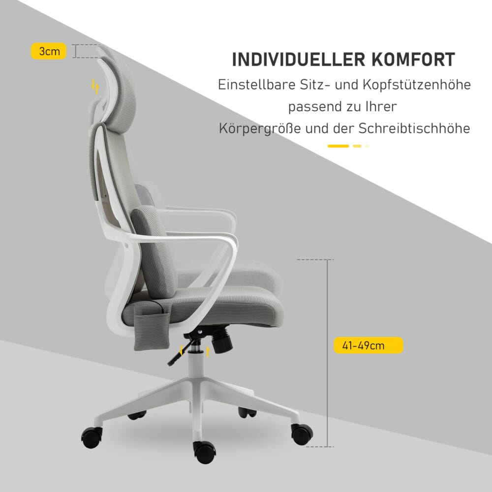 Bürostuhl Massage Bürostuhl ergonomisch Grau