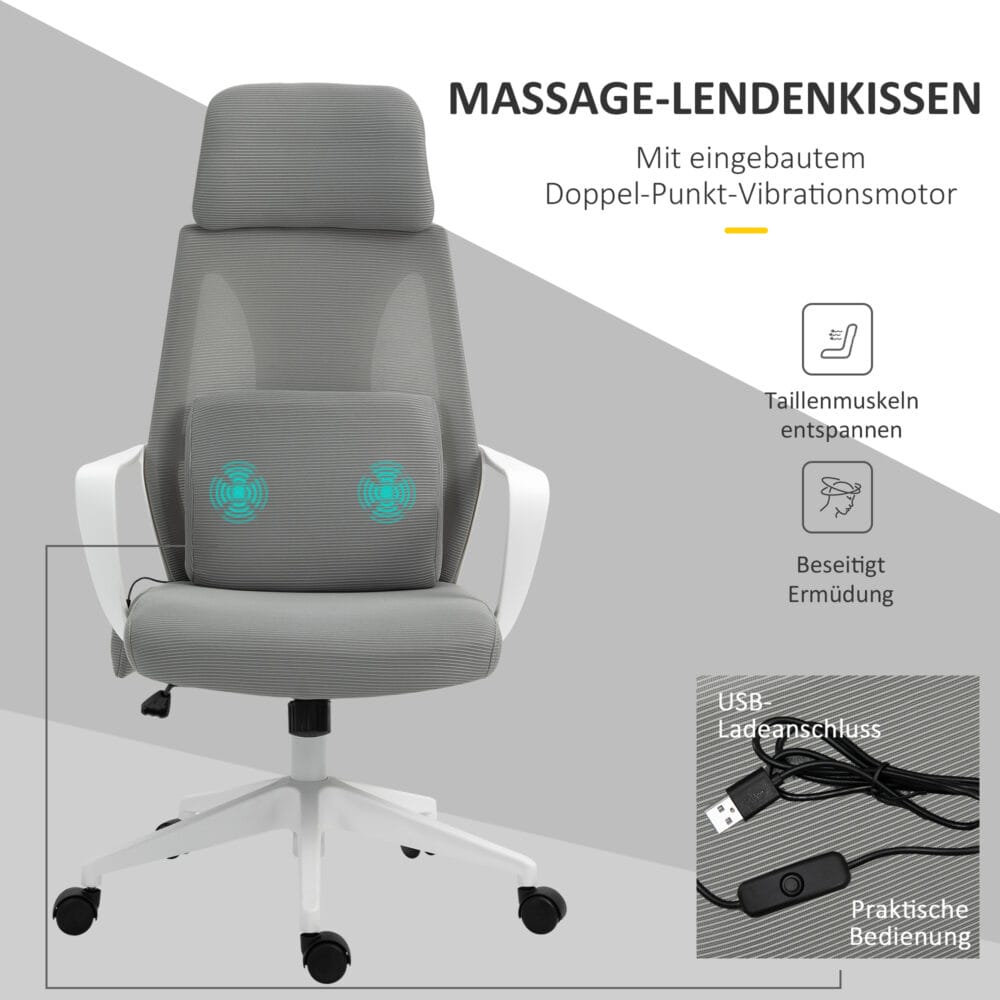 Bürostuhl Massage Bürostuhl ergonomisch Grau